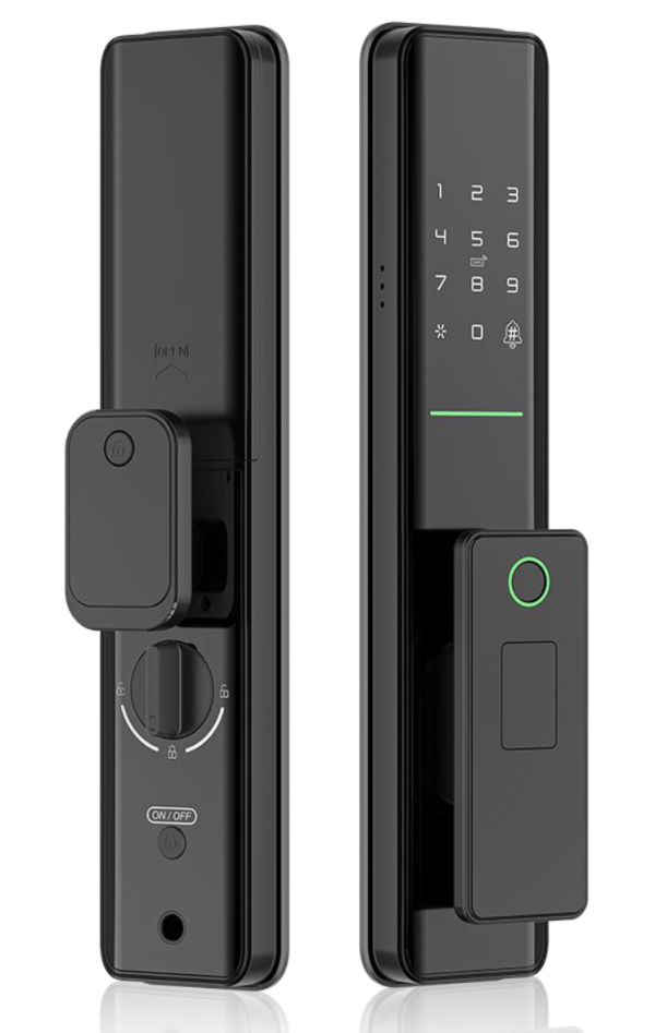 1.Fingerprint 2.Password+IC card 3.Key 4.TUYA WIFI /TTLOCK Bluebooth APP 5.Standard 5050mortise , can optional 4085/4585 /5085/6085 mortise 6. Remote Unlock 7. Black /Silver /Red bronce color
